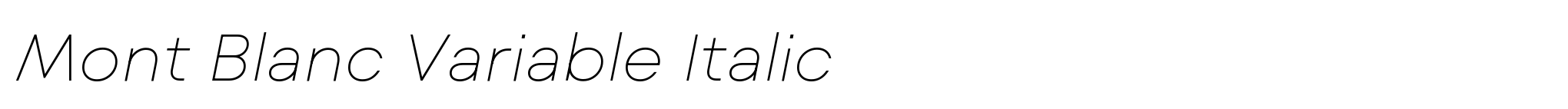 Mont Blanc Variable Italic image